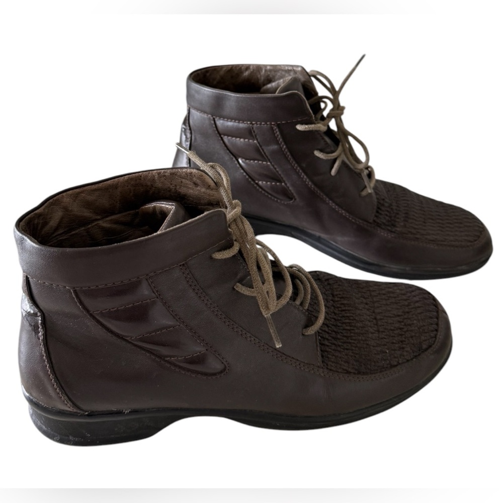 Proper Women’s Peggy Leather Brown Lace-Up Ankle Boots Sz11W